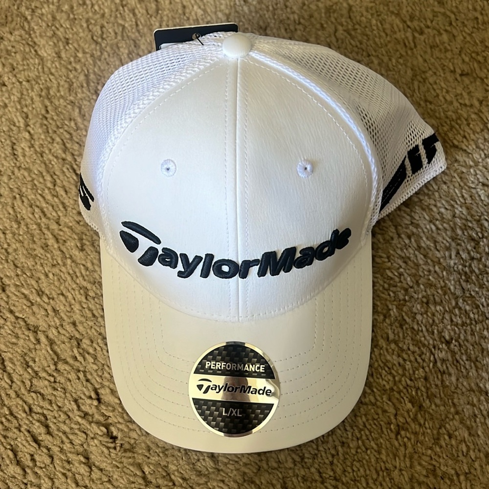 White Taylormade ball cap hat